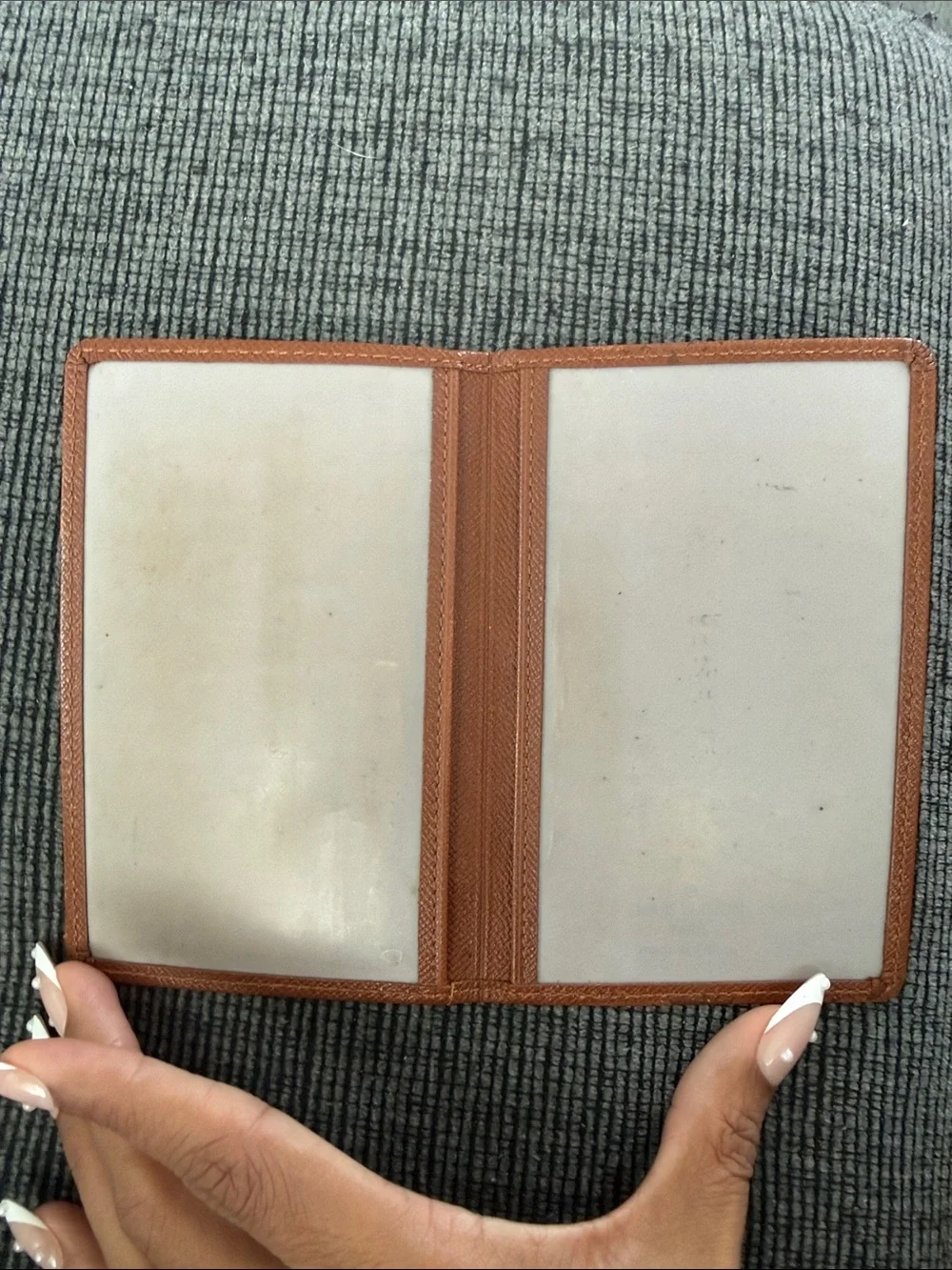 Louis Vuitton Tan Textured Leather Card Sleeve